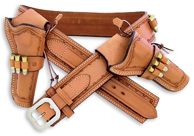 LEATHER BELT AND HOLSTER