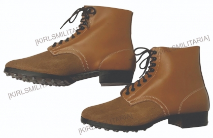 Natural leather low boots