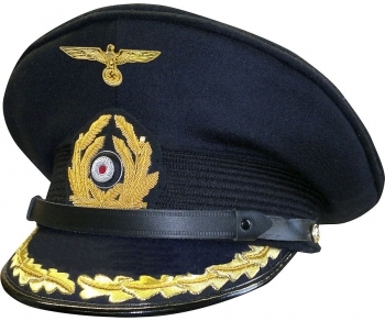 German WWII Kriegsmarine Captain Hat - Blue