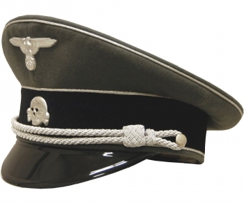 Waffen SS General Visor Cap, Silver Piped